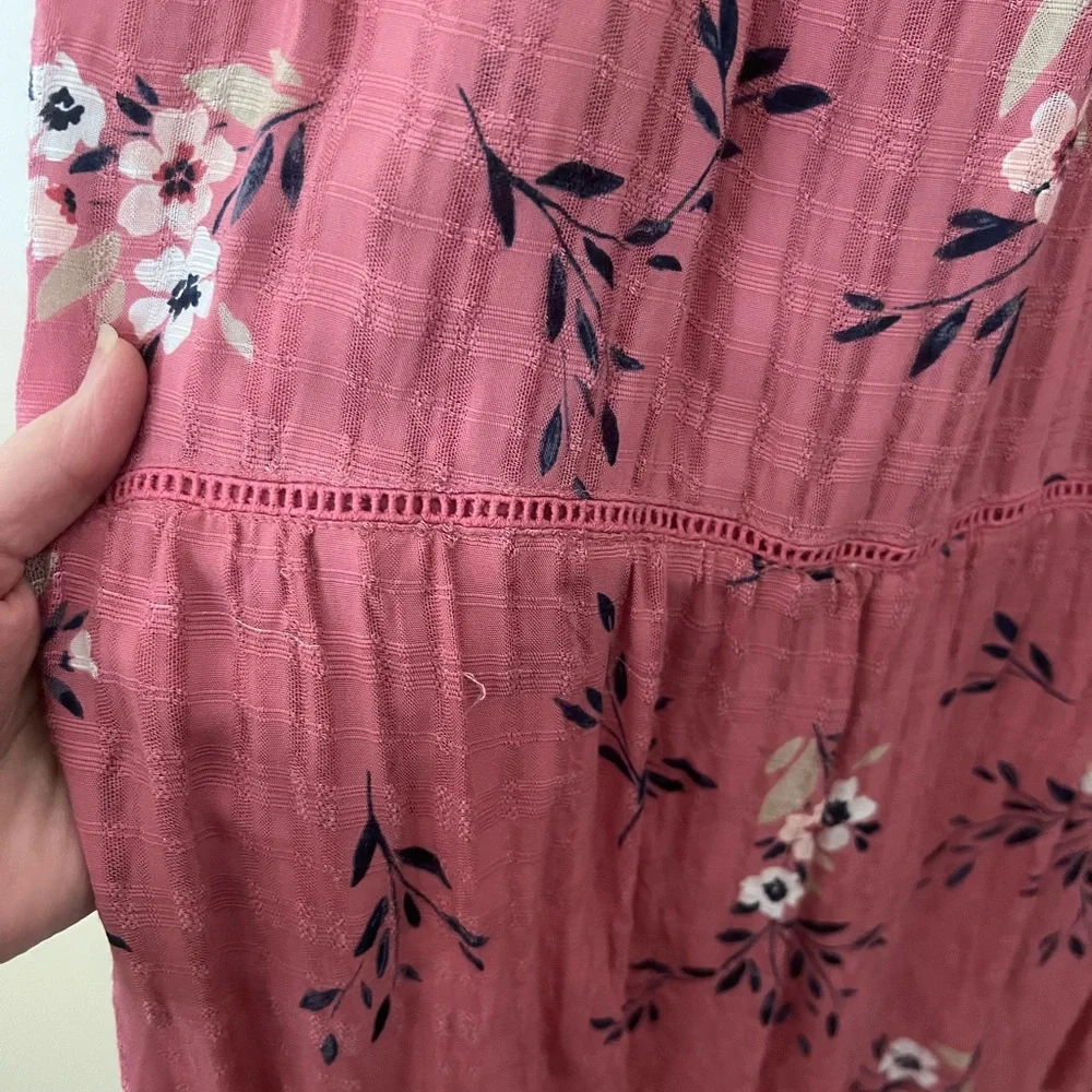 J Jill Floral Pink Sleeveless Maxi Dress - Picture 4 of 8